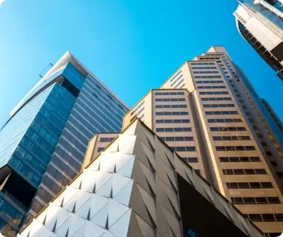 Modern high-rise buildings