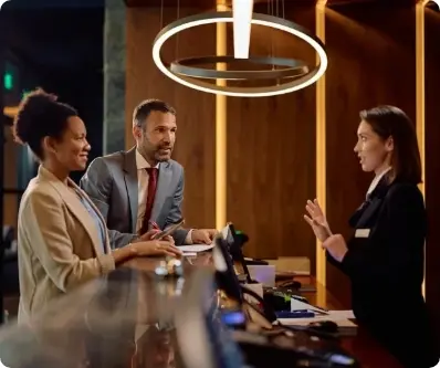 Hotel reception meeting